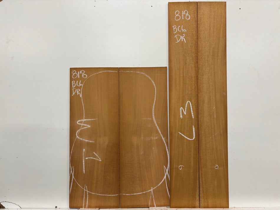 Mahogany Dreadnought Guitar Back & Side Set- BC Grade #818