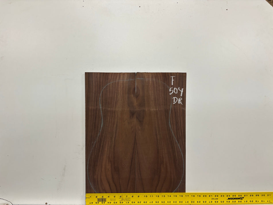 Figured Indian Rosewood Dreadnought Guitar Back & Side Set #504