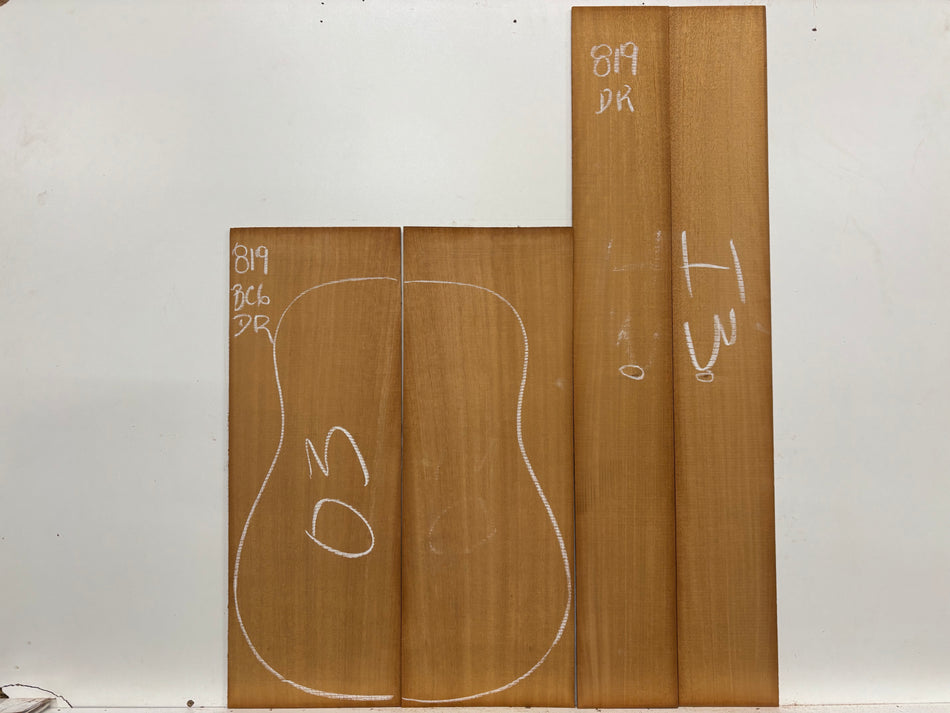 Mahogany Dreadnought Guitar Back & Side Set- BC Grade #819