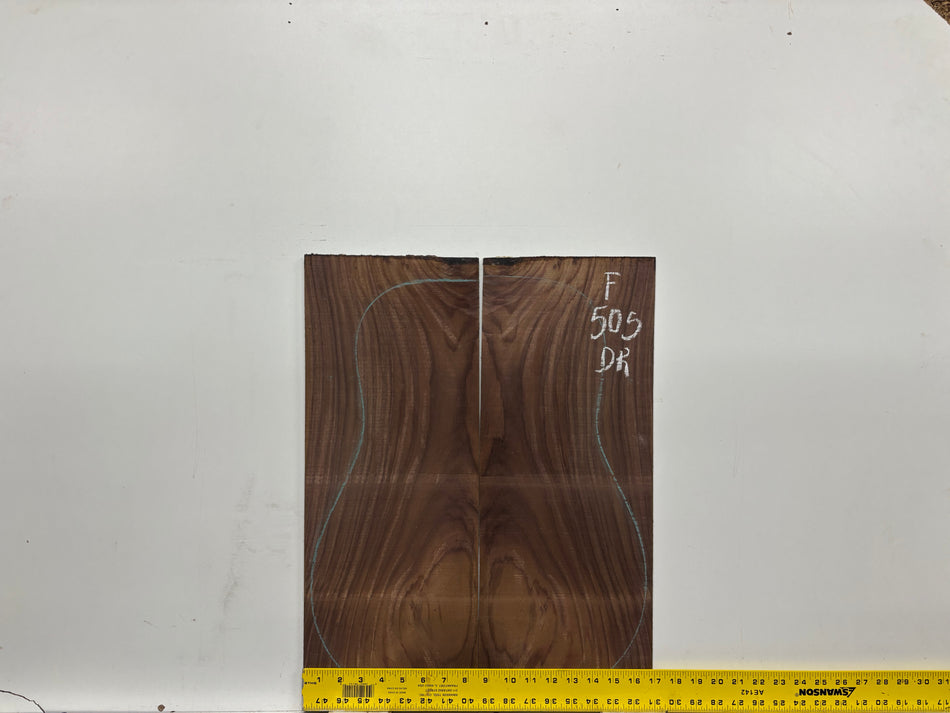 Figured Indian Rosewood Dreadnought Guitar Back & Side Set #505