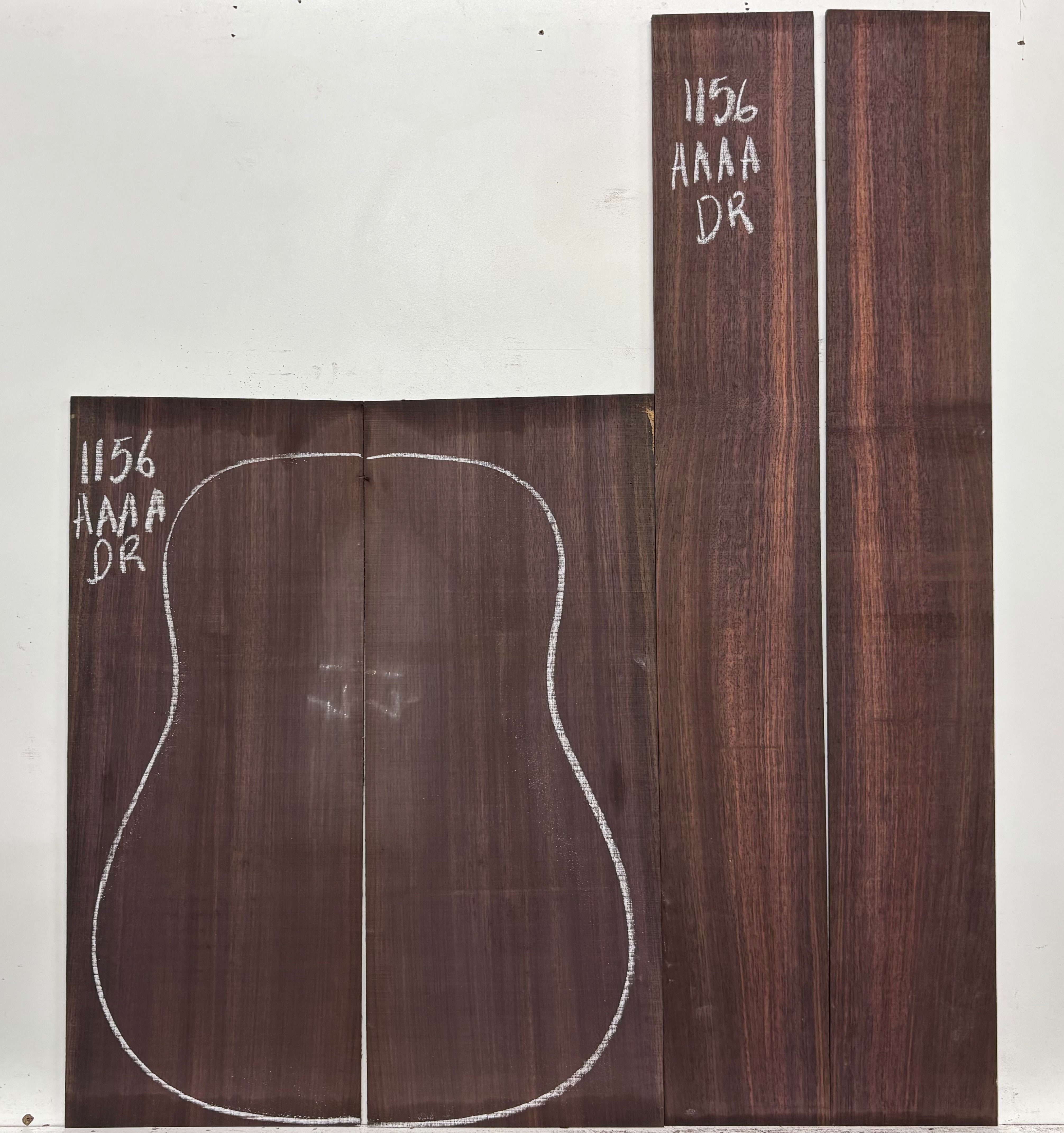 East Indian Rosewood Dreadnought AAAA Grade Guitar Back & Side Set #1156 - Exotic Wood Zone