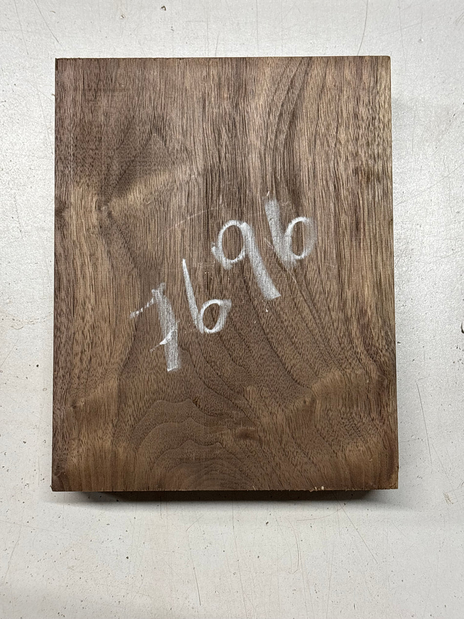 1 Piece, Black Walnut Lumber Board Blank 8"x6-1/2"x2"#7696 - Exotic Wood Zone