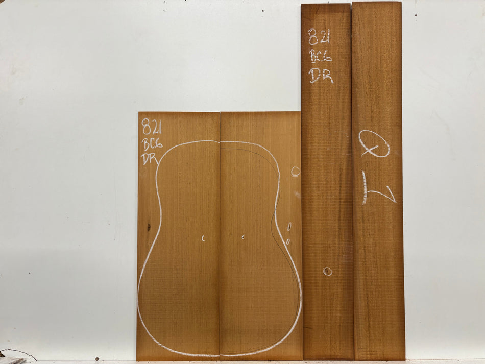 Mahogany Dreadnought Guitar Back & Side Set- BC Grade #821