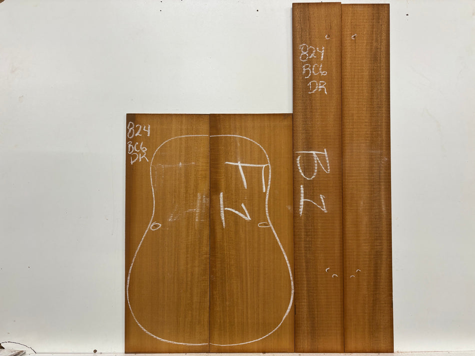 Mahogany Dreadnought Guitar Back & Side Set- BC Grade #824