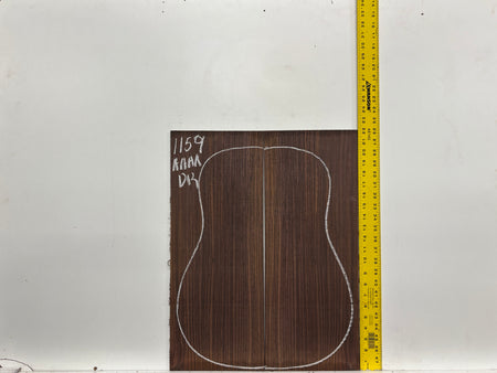 East Indian Rosewood Dreadnought AAAA Grade Guitar Back & Side Set #1159 - Exotic Wood Zone