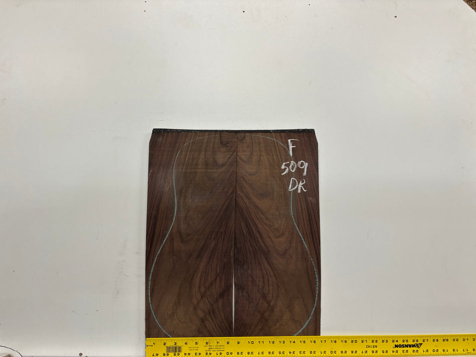 Juego de fondo y aros de guitarra de grado AAAA Dreadnought de palisandro de la India Oriental #61 