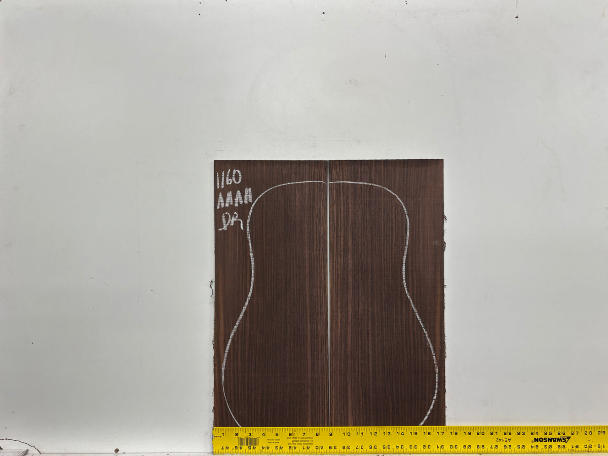 East Indian Rosewood Dreadnought AAAA Grade Guitar Back & Side Set #1160 - Exotic Wood Zone