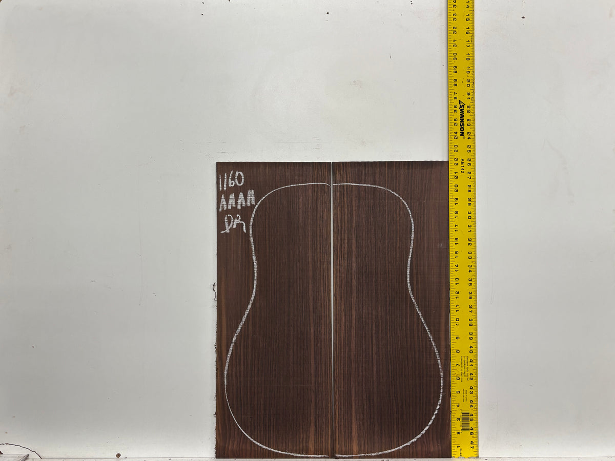 East Indian Rosewood Dreadnought AAAA Grade Guitar Back & Side Set #1160 - Exotic Wood Zone