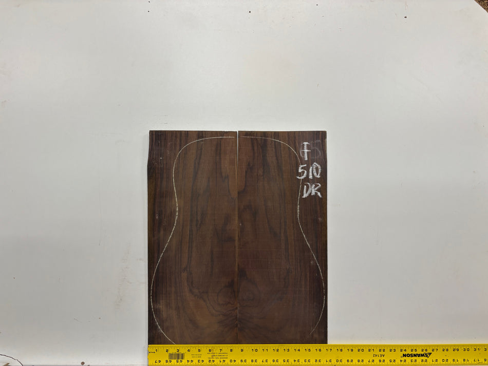 Juego de fondo y aros de guitarra de grado AAAA Dreadnought de palisandro de la India Oriental #61 