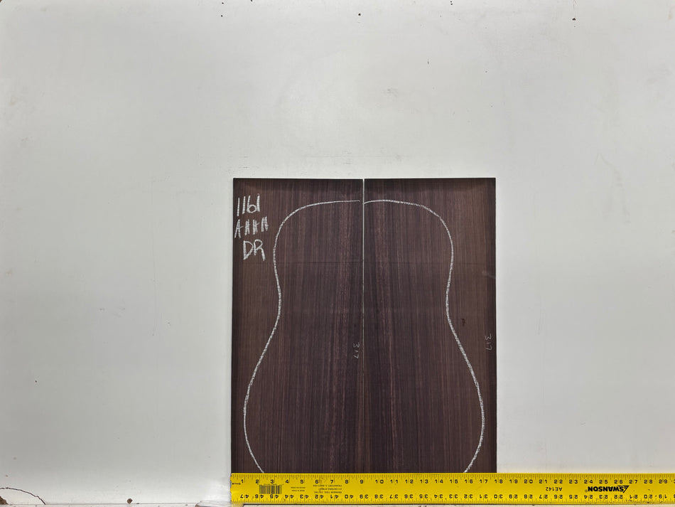 East Indian Rosewood Dreadnought AAAA Grade Guitar Back & Side Set #1161 - Exotic Wood Zone
