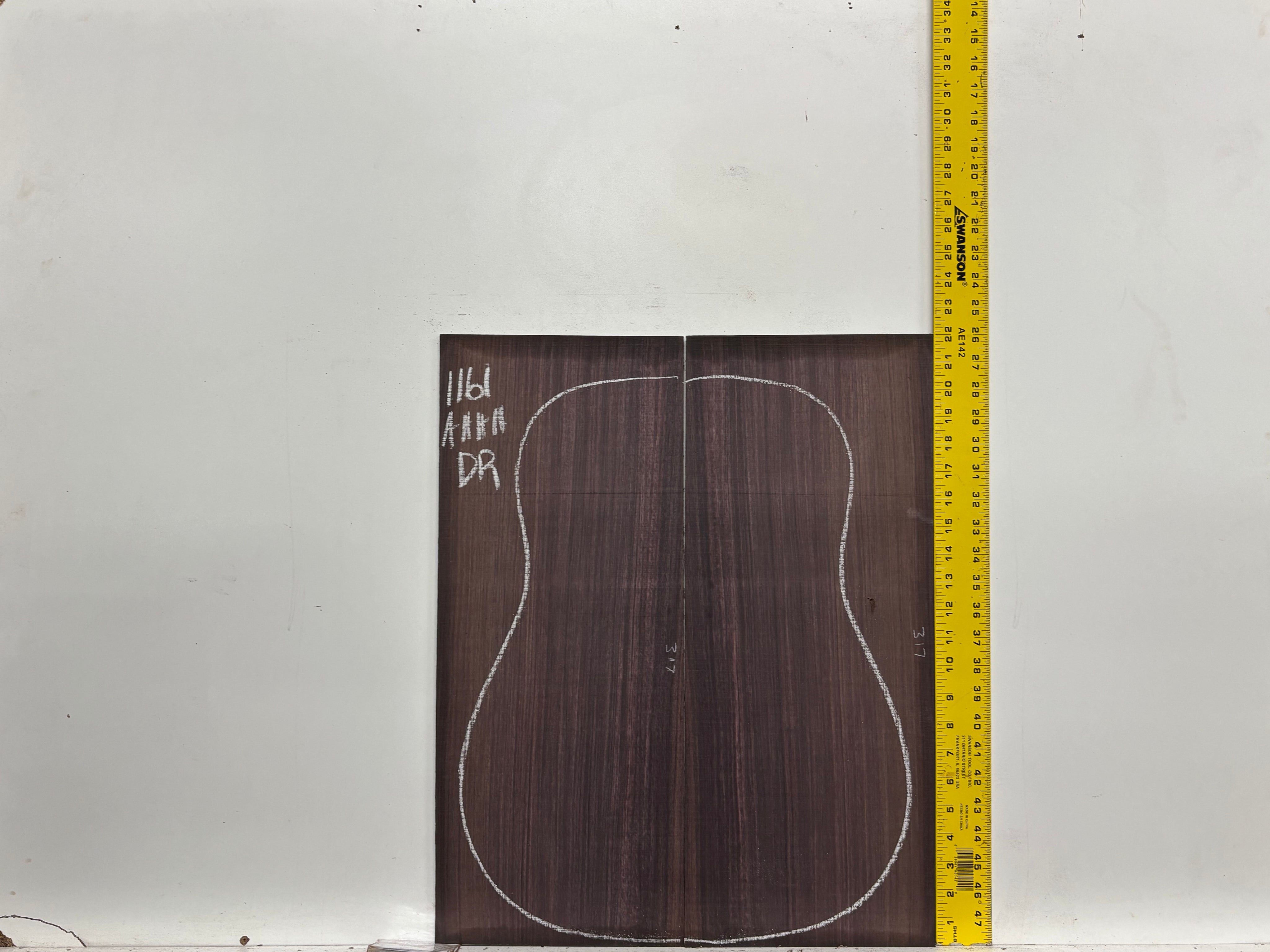 East Indian Rosewood Dreadnought AAAA Grade Guitar Back & Side Set #1161 - Exotic Wood Zone