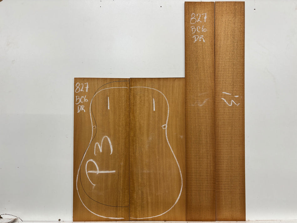 Mahogany Dreadnought Guitar Back & Side Set- BC Grade #827