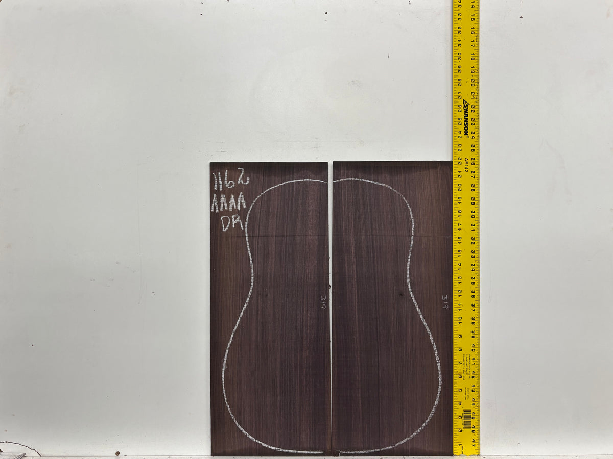 East Indian Rosewood Dreadnought AAAA Grade Guitar Back & Side Set #1162 - Exotic Wood Zone