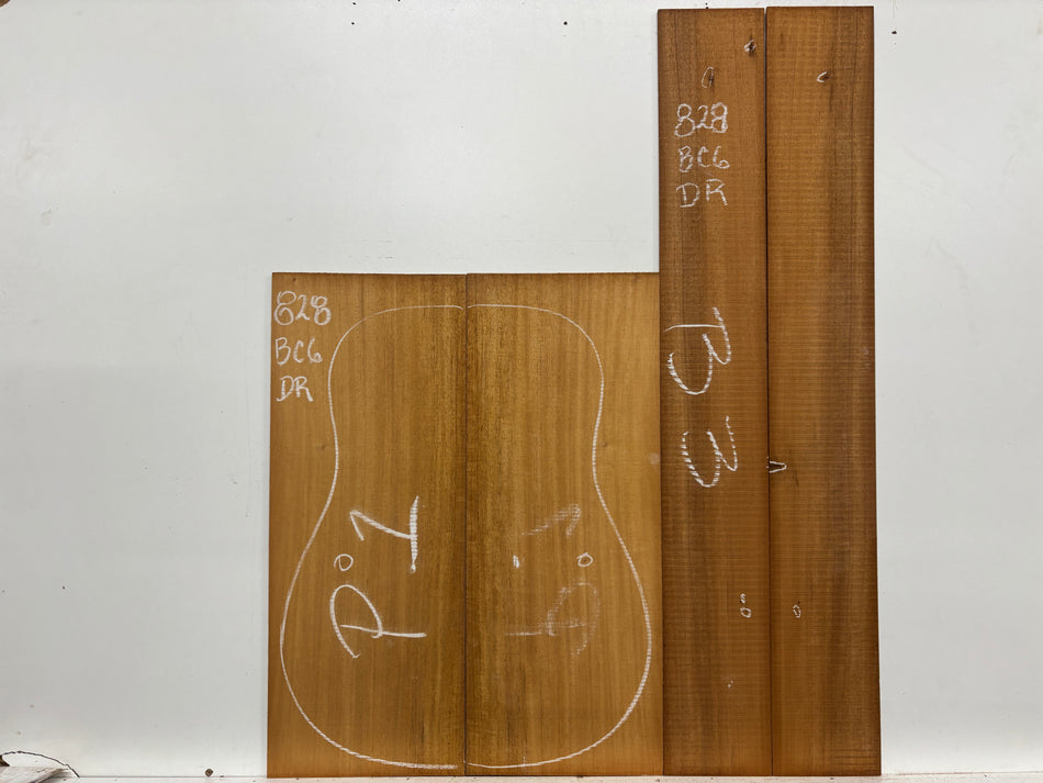 Mahogany Dreadnought Guitar Back & Side Set- BC Grade #828