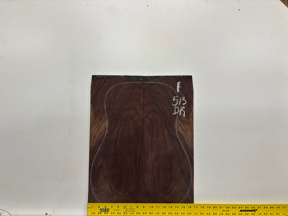 Juego de fondo y aros de guitarra de grado AAAA Dreadnought de palisandro de la India Oriental #61 