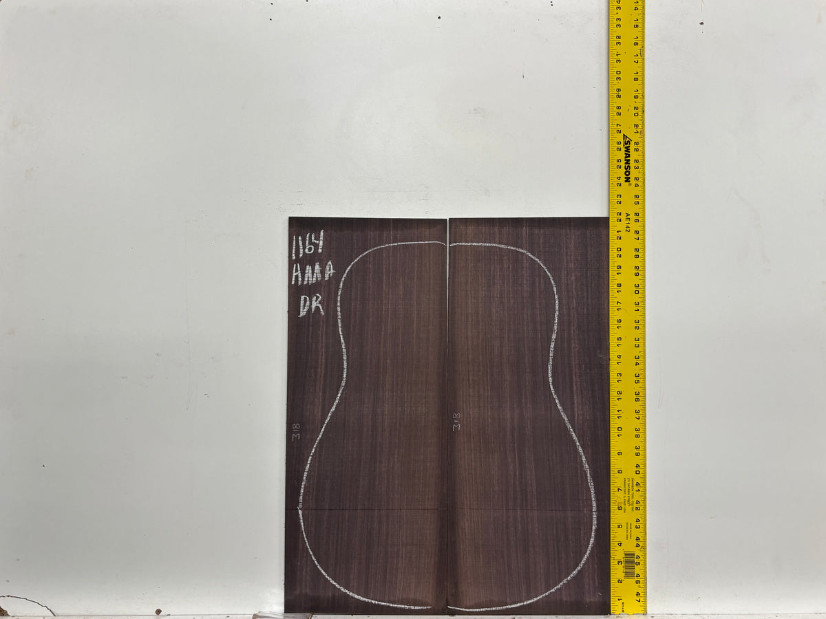 East Indian Rosewood Dreadnought AAAA Grade Guitar Back & Side Set #1164 - Exotic Wood Zone