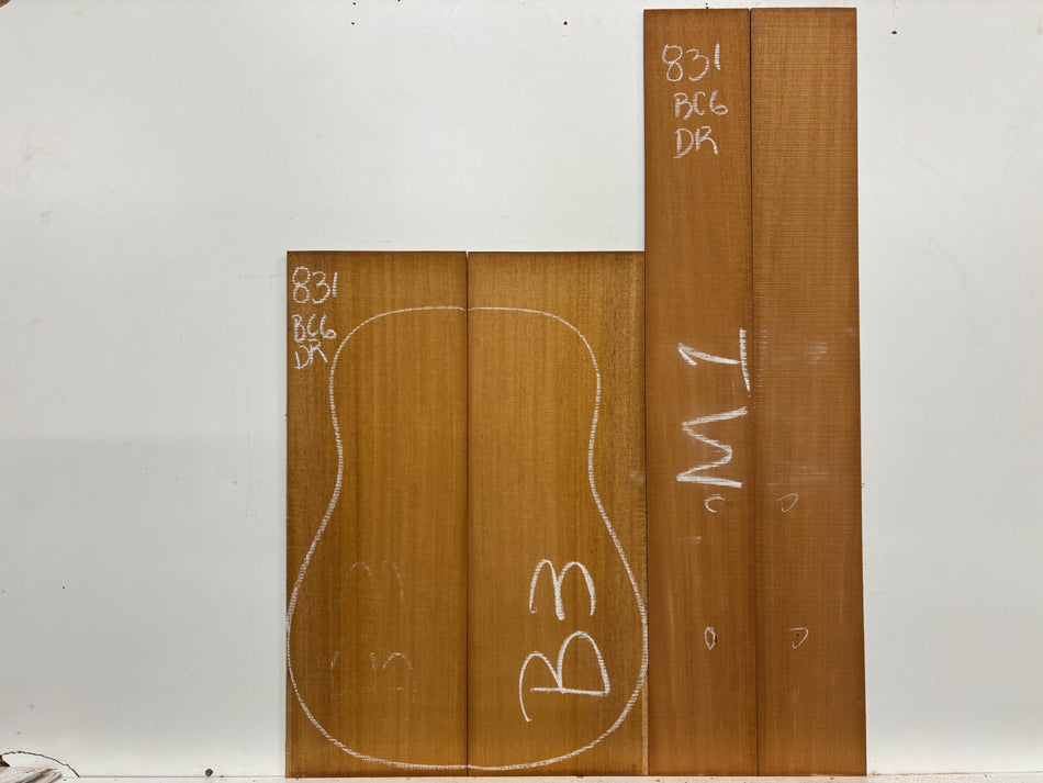 Mahogany Dreadnought Guitar Back & Side Set- BC Grade #831