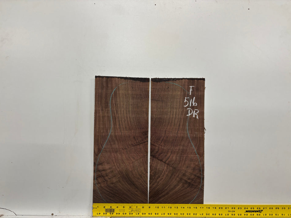 Juego de fondo y aros de guitarra de grado AAAA Dreadnought de palisandro de la India Oriental #61 