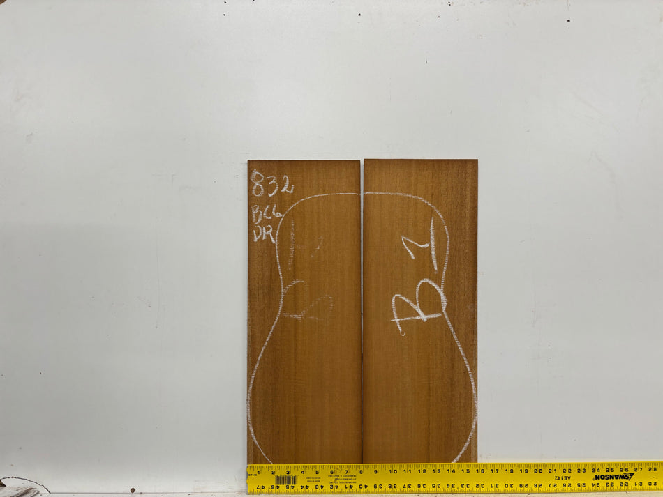 Mahogany Dreadnought Guitar Back & Side Set- BC Grade #832