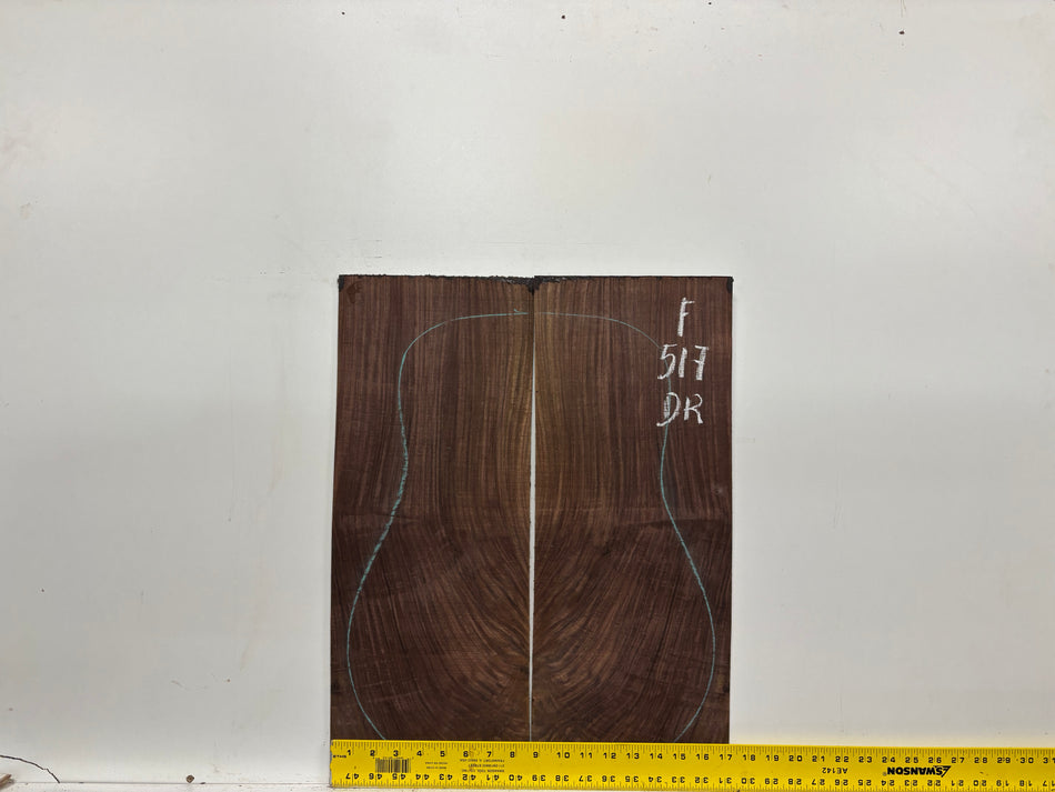 Juego de fondo y aros de guitarra de grado AAAA Dreadnought de palisandro de la India Oriental #61 