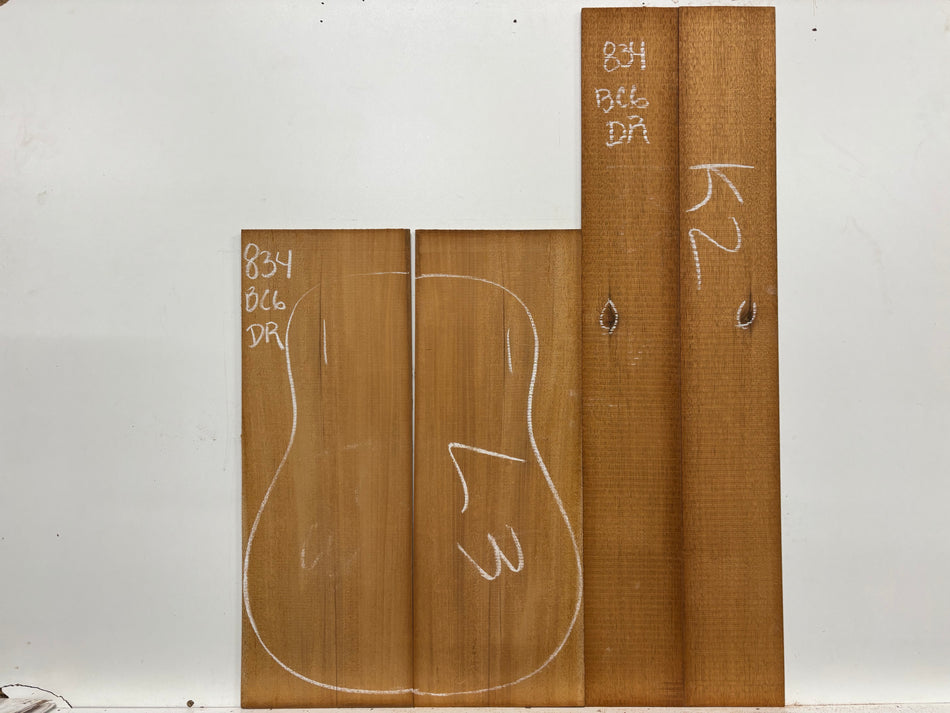 Mahogany Dreadnought Guitar Back & Side Set- BC Grade #834