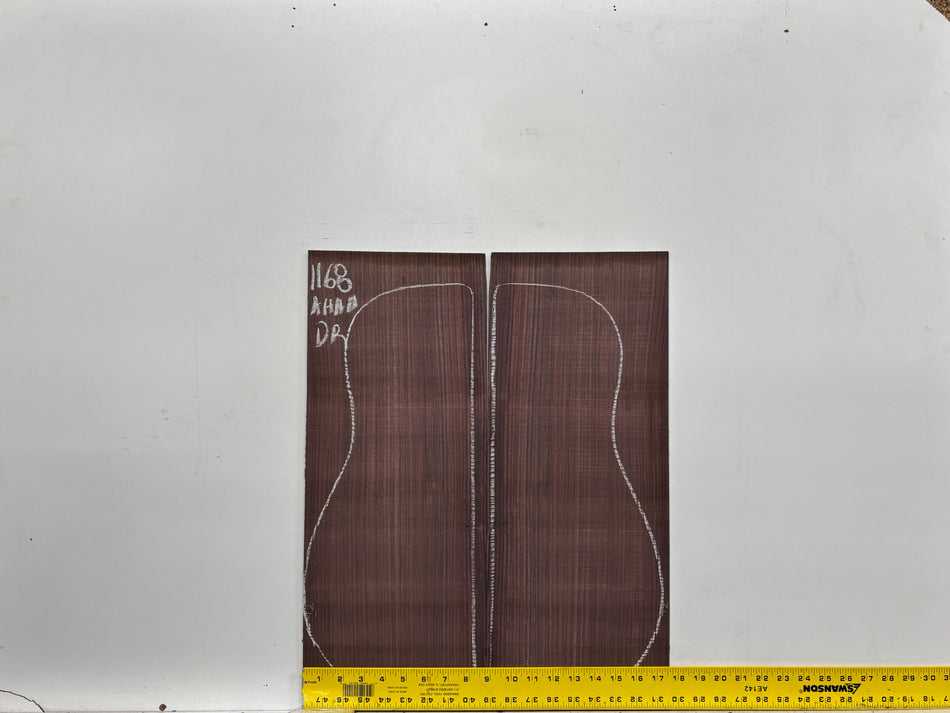 East Indian Rosewood Dreadnought AAAA Grade Guitar Back & Side Set #1168 - Exotic Wood Zone
