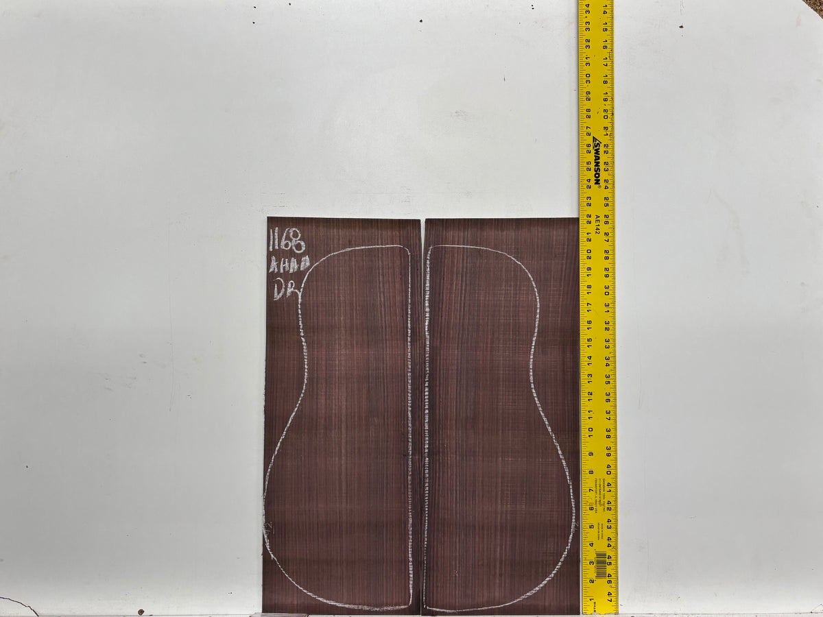 East Indian Rosewood Dreadnought AAAA Grade Guitar Back & Side Set #1168 - Exotic Wood Zone