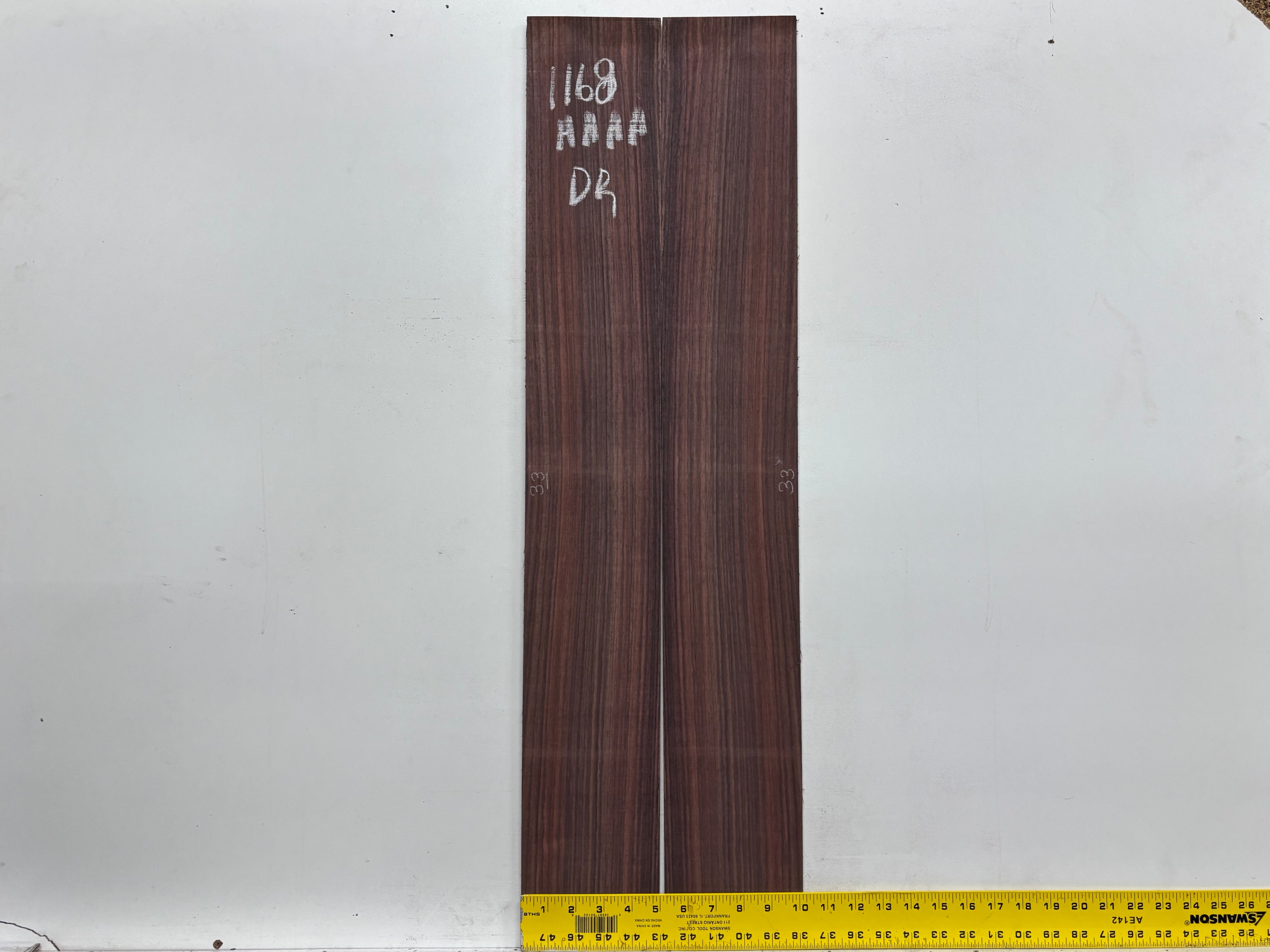 East Indian Rosewood Dreadnought AAAA Grade Guitar Back & Side Set #1168 - Exotic Wood Zone