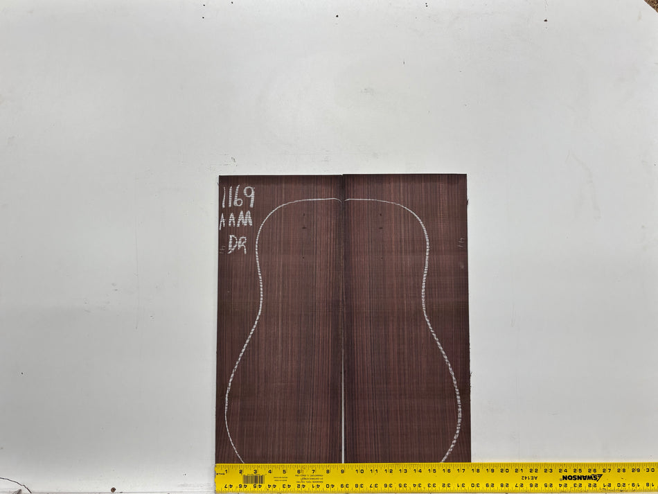 East Indian Rosewood Dreadnought AAAA Grade Guitar Back & Side Set #1169 - Exotic Wood Zone