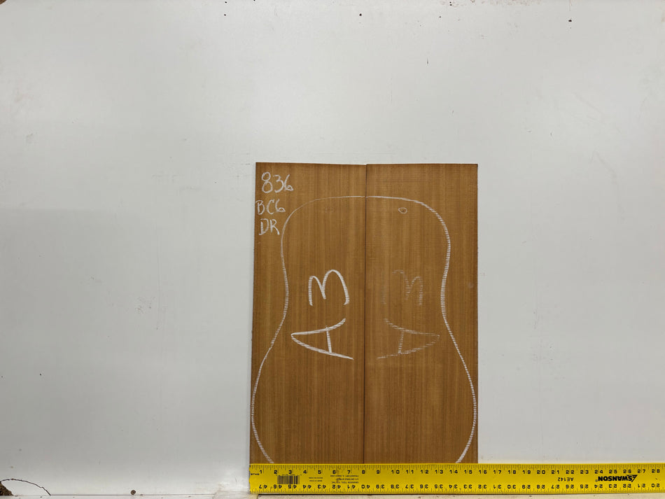 Mahogany Dreadnought Guitar Back & Side Set- BC Grade #836