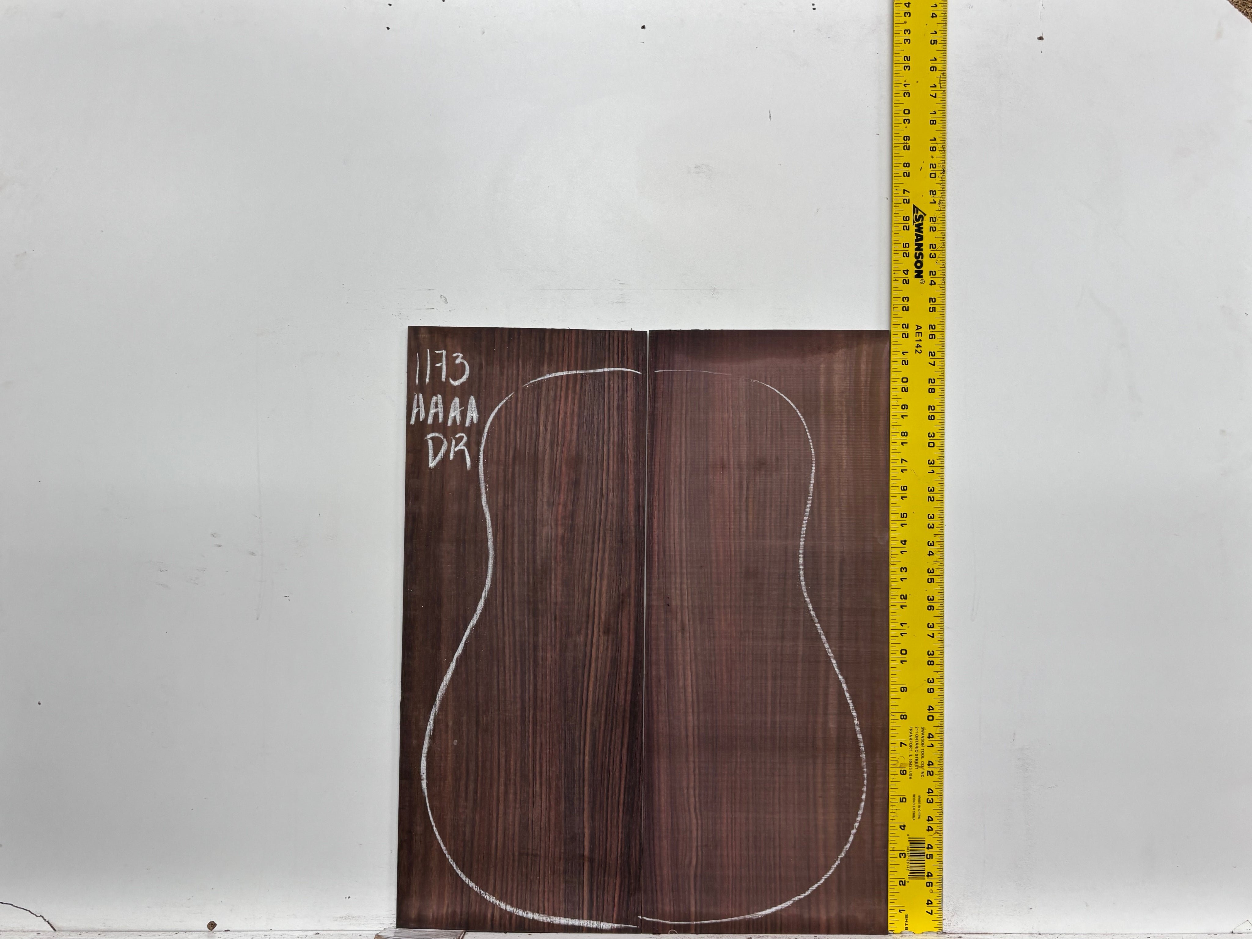 East Indian Rosewood Dreadnought AAAA Grade Guitar Back & Side Set #1173 - Exotic Wood Zone