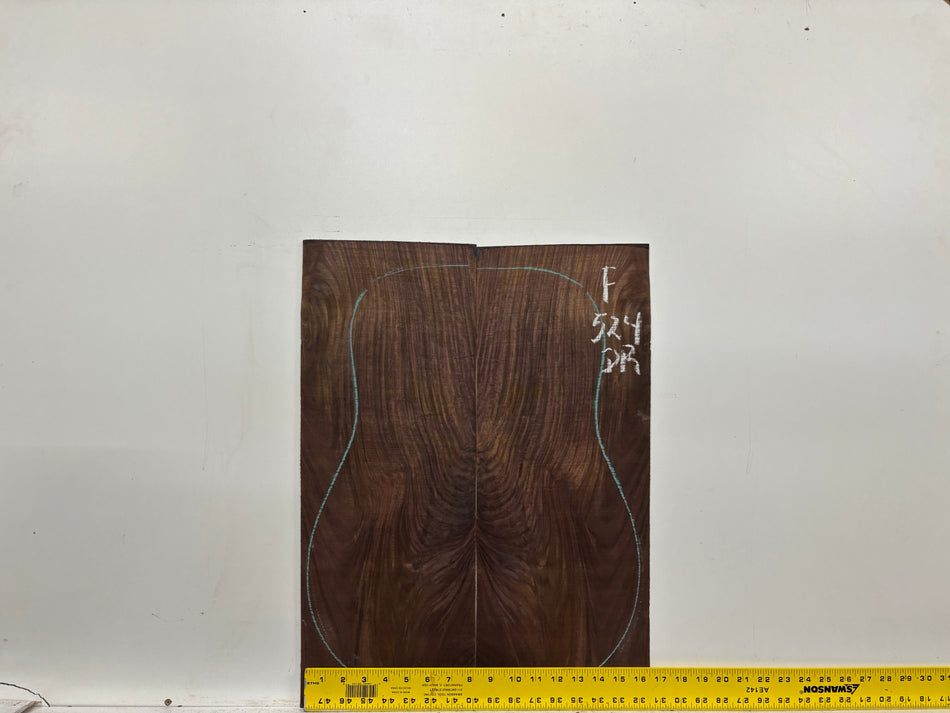 Juego de fondo y aros de guitarra de grado AAAA Dreadnought de palisandro de la India Oriental #61 