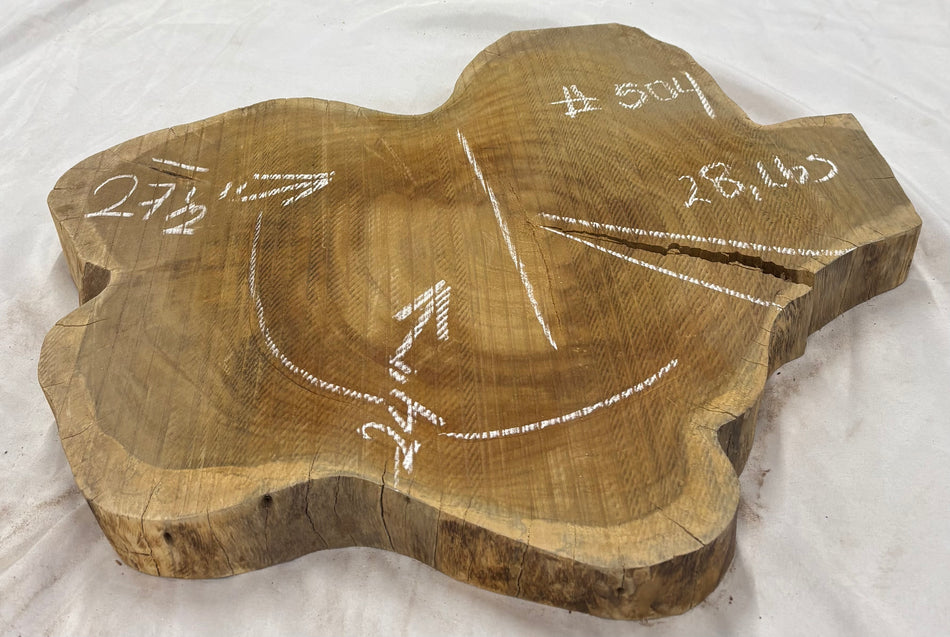 Wild Jack Live Edge Slab/Cookies - 27-1/2" x 24" x 2-1/4" #504
