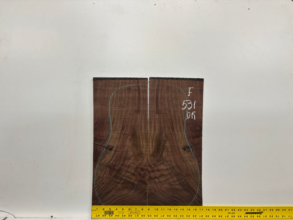 Juego de fondo y aros de guitarra de grado AAAA Dreadnought de palisandro de la India Oriental #61 