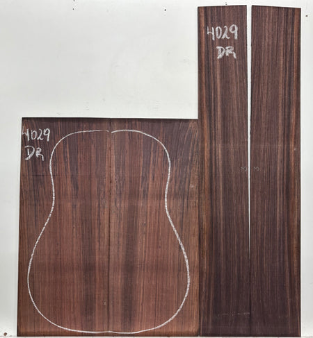 Royal Indian Rosewood Dreadnought Guitar Back & Side Set #4029 - Exotic Wood Zone