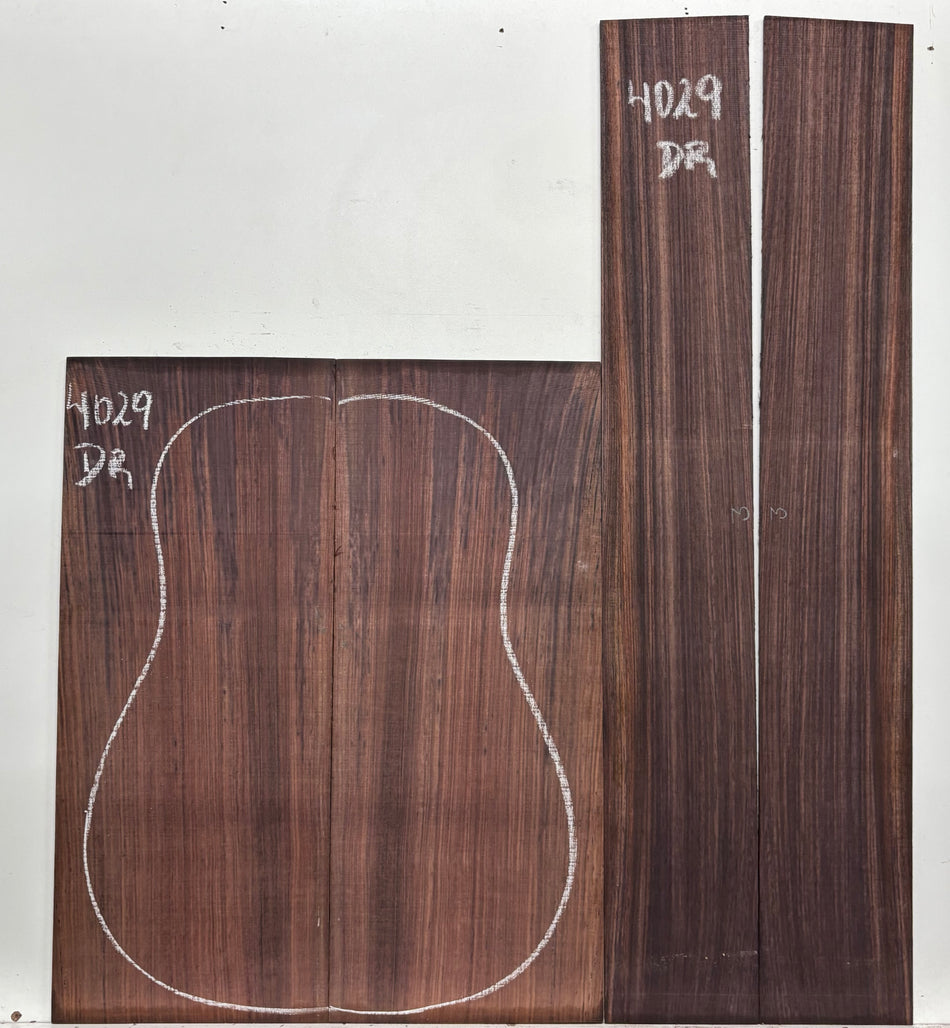 Royal Indian Rosewood Dreadnought Guitar Back & Side Set #4029 - Exotic Wood Zone