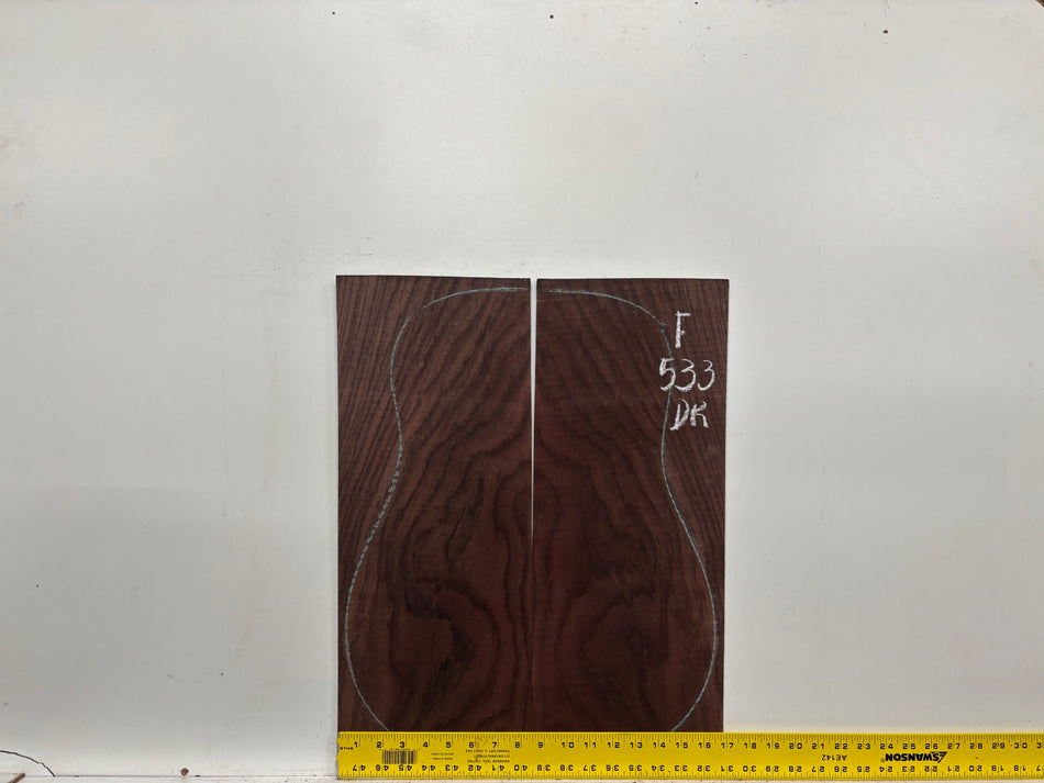 Juego de fondo y aros de guitarra de grado AAAA Dreadnought de palisandro de la India Oriental #61 