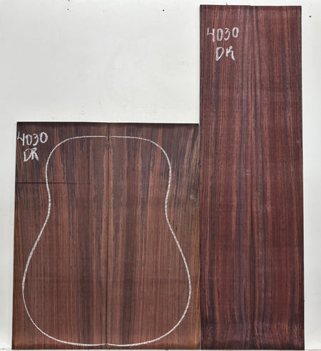 Royal Indian Rosewood Dreadnought Guitar Back & Side Set #4030 - Exotic Wood Zone