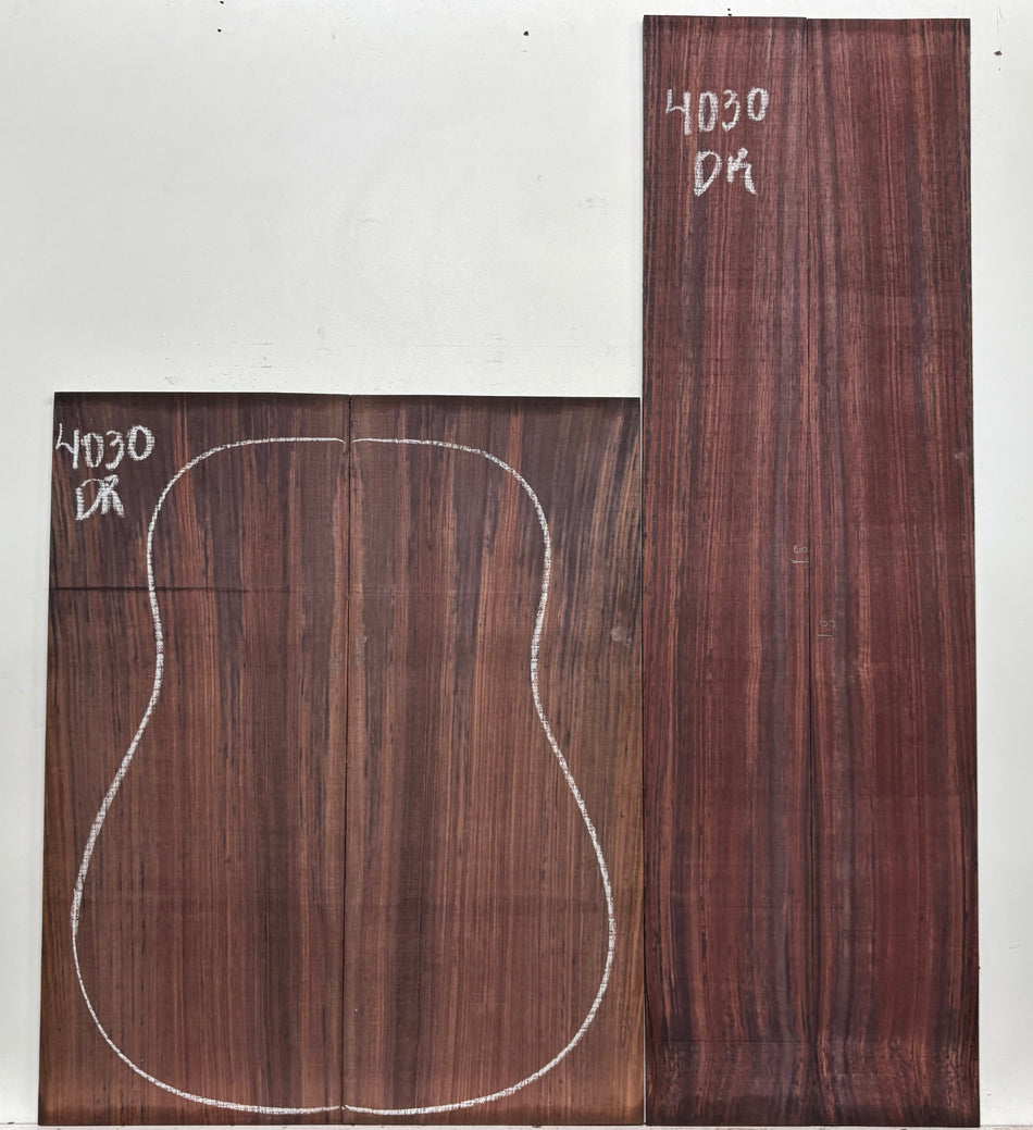 Royal Indian Rosewood Dreadnought Guitar Back & Side Set #4030 - Exotic Wood Zone