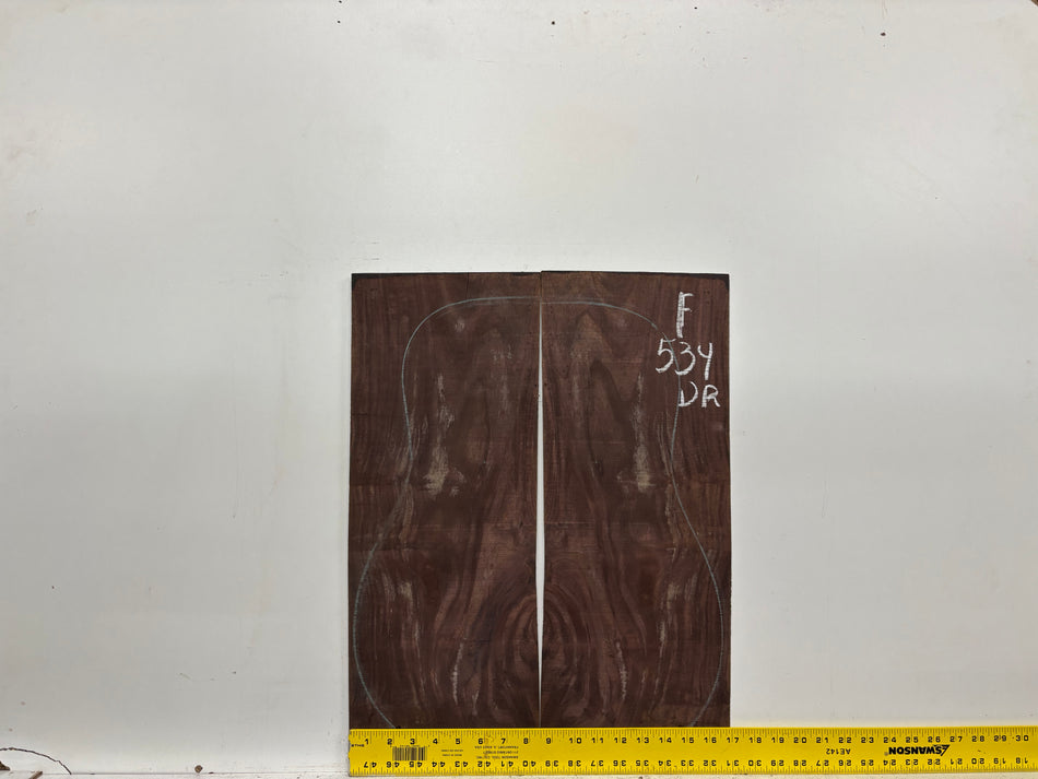 Juego de fondo y aros de guitarra de grado AAAA Dreadnought de palisandro de la India Oriental #61 