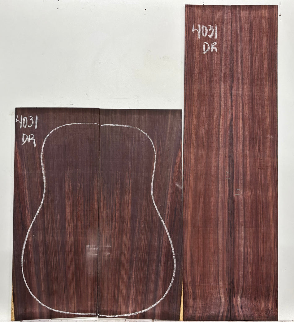 Royal Indian Rosewood Dreadnought Guitar Back & Side Set #4031 - Exotic Wood Zone