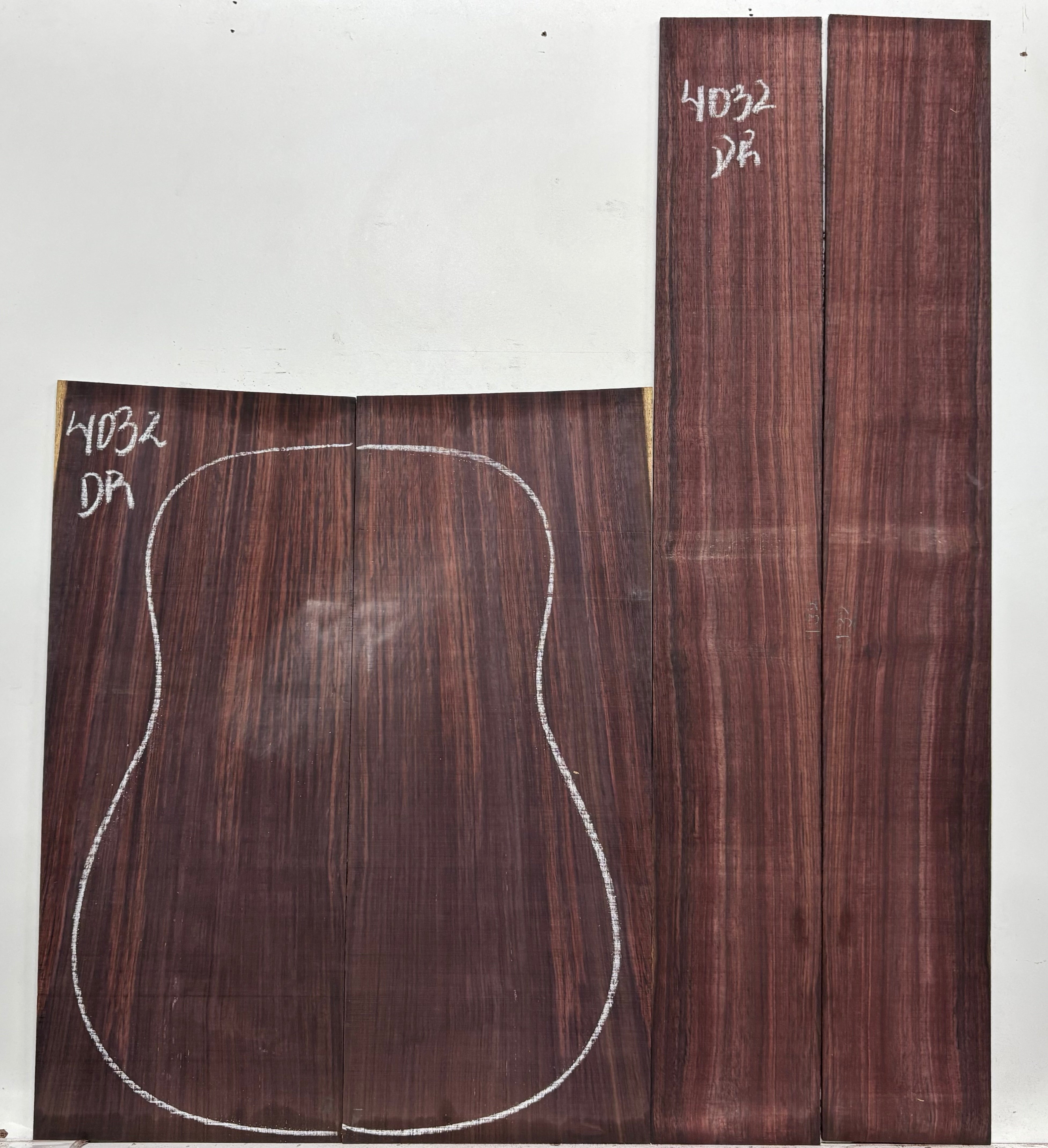 Royal Indian Rosewood Dreadnought Guitar Back & Side Set #4032 - Exotic Wood Zone