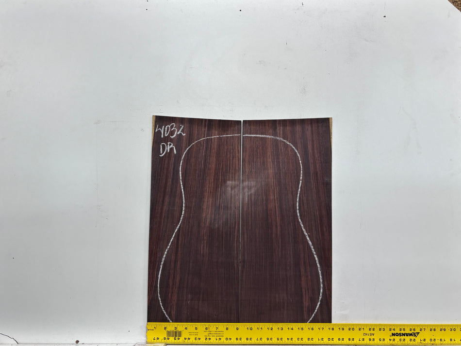 Royal Indian Rosewood Dreadnought Guitar Back & Side Set #4032 - Exotic Wood Zone