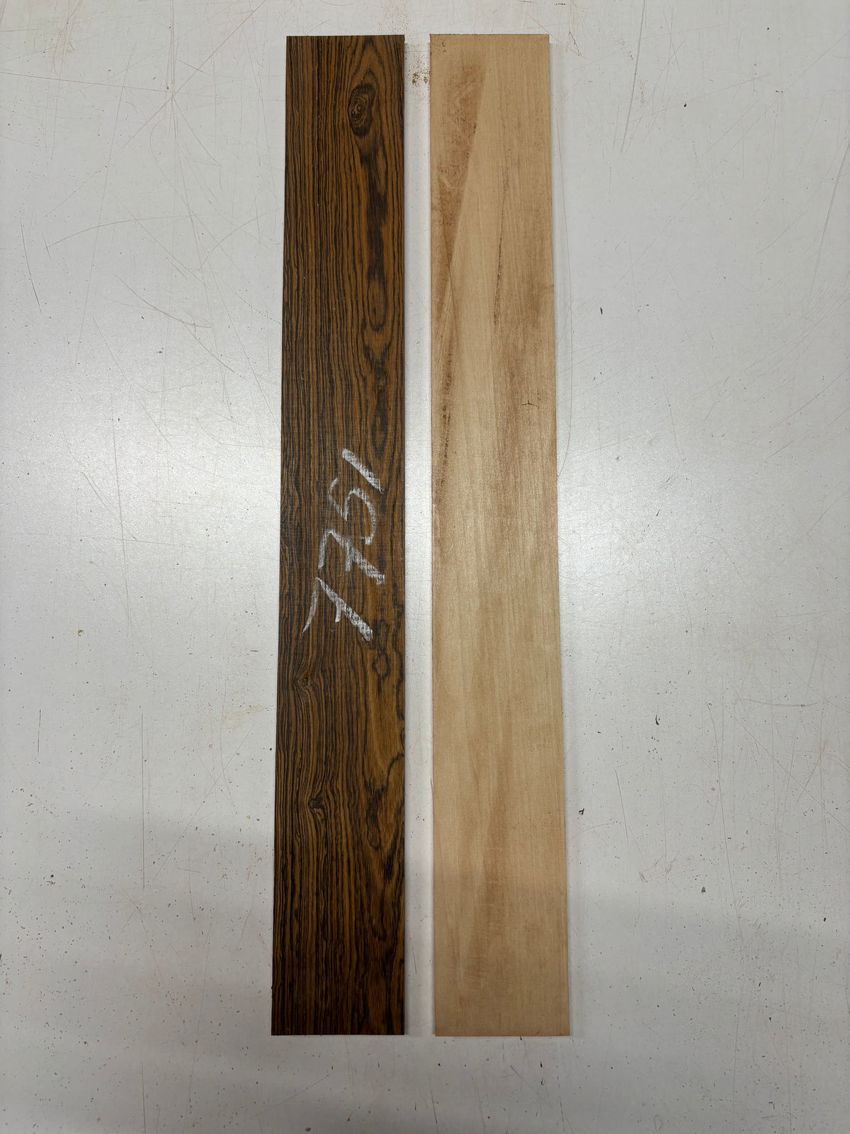 2 Pack, 2 Species Bocote + Basswood Thin Stock Lumber 24"x3"x1/4"#7751 - Exotic Wood Zone