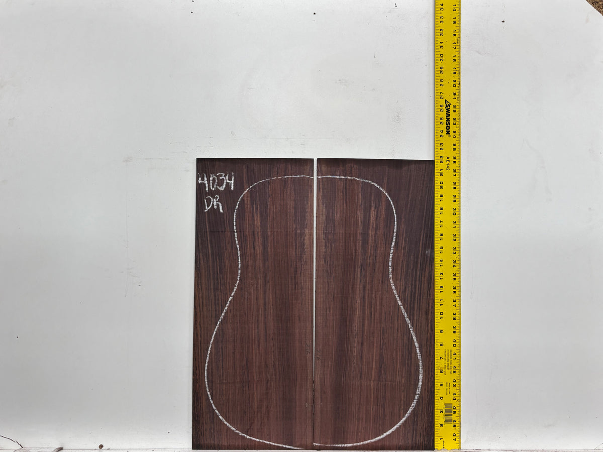 Royal Indian Rosewood Dreadnought Guitar Back & Side Set #4034 - Exotic Wood Zone
