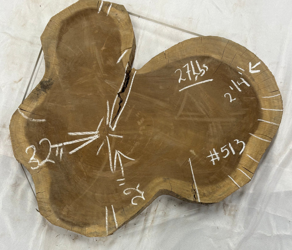 Wild Jack Live Edge Slab/Cookies - 32" x 22" x 2-1/4" #513