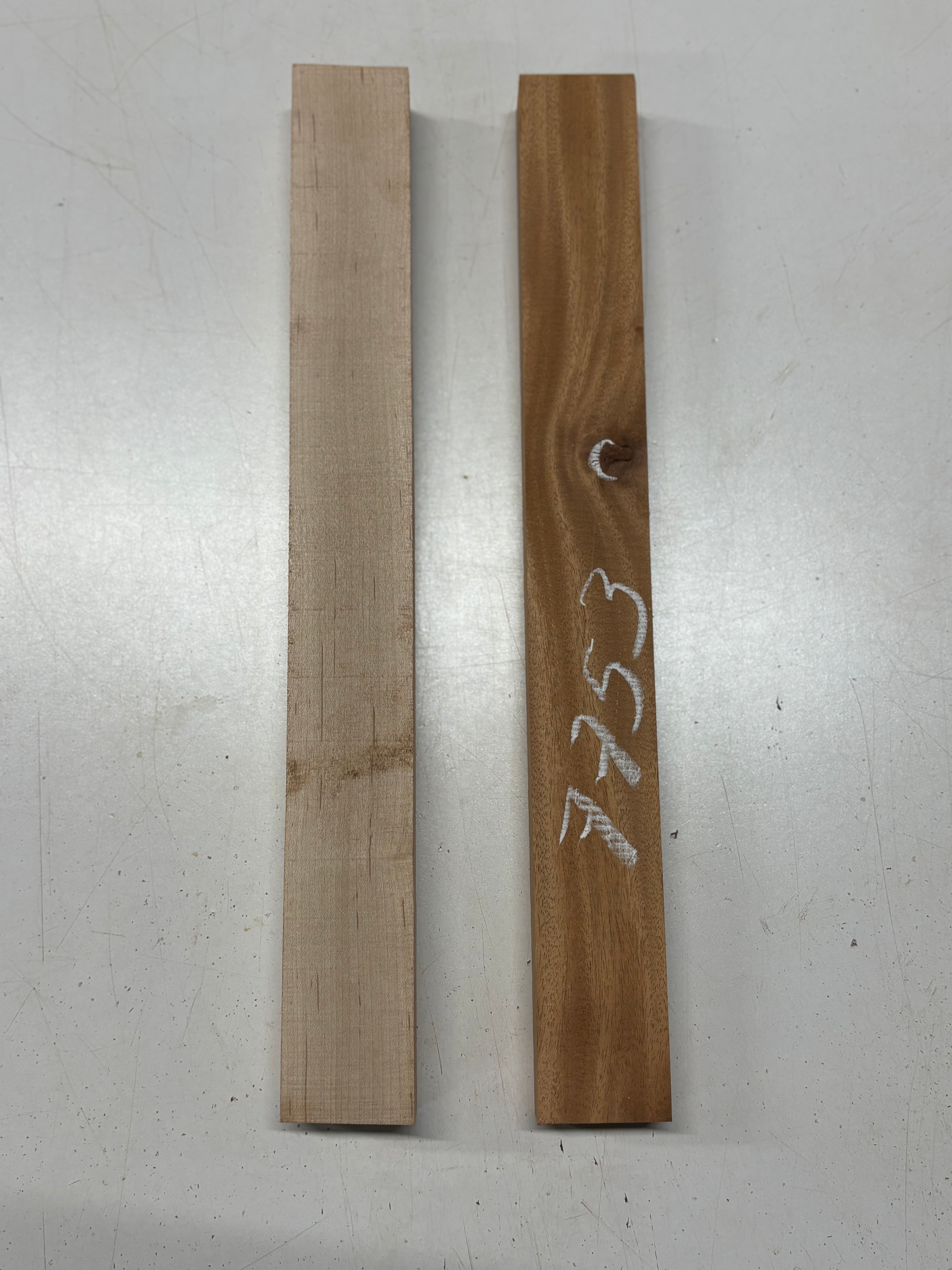 2 Pack, 2 Species Mahogany + Hard Maple Thin Stock Lumber #7753 - Exotic Wood Zone
