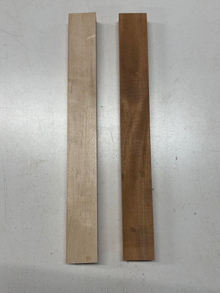 2 Pack, 2 Species Mahogany + Hard Maple Thin Stock Lumber #7753 - Exotic Wood Zone
