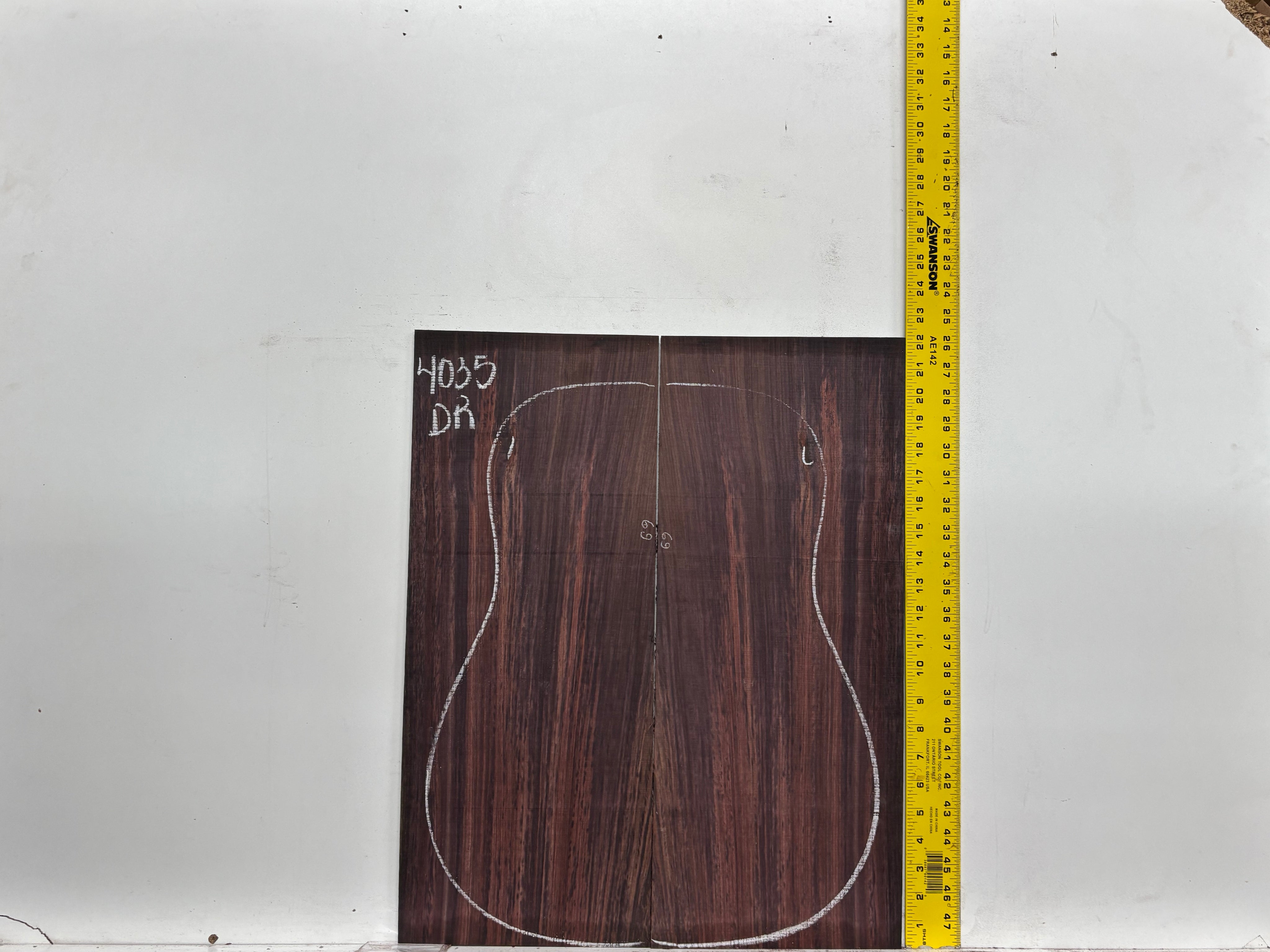 Royal Indian Rosewood Dreadnought Guitar Back & Side Set #4035 - Exotic Wood Zone
