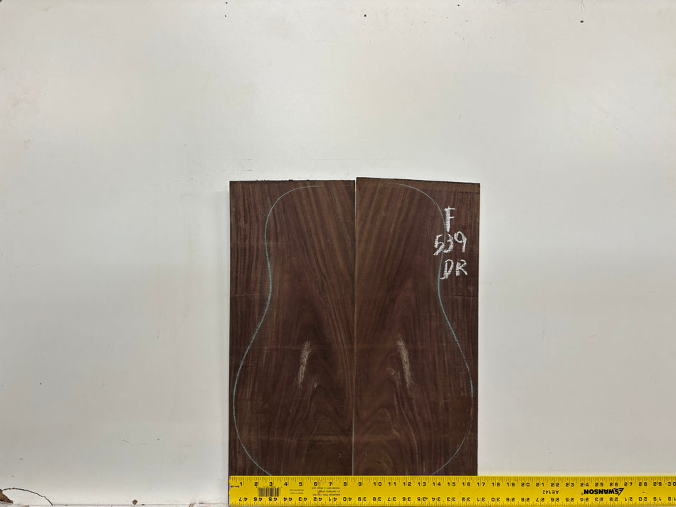 Juego de fondo y aros de guitarra de grado AAAA Dreadnought de palisandro de la India Oriental #61 